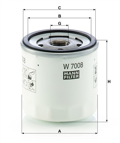 MANN-FILTER W 7008 EAN: 4011558018412.