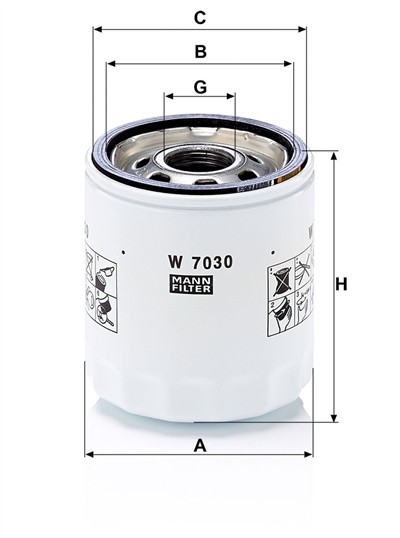 MANN-FILTER W 7030 EAN: 4011558045845.
