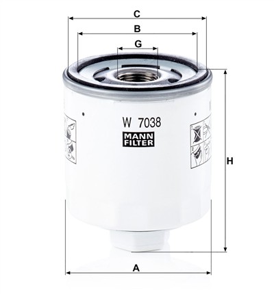 MANN-FILTER W 7038 EAN: 4011558082857.