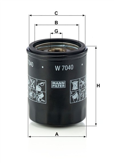 MANN-FILTER W 7040 EAN: 4011558056247.