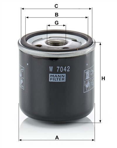 MANN-FILTER W 7042 EAN: 4011558070977.