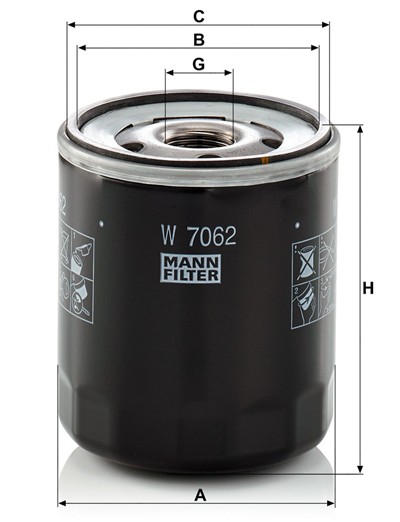 MANN-FILTER W 7062 EAN: 4011558085254.
