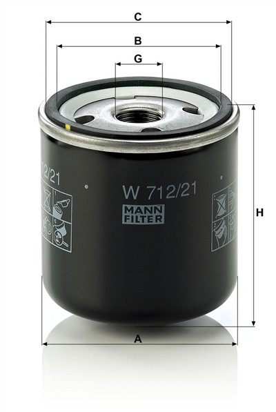 MANN-FILTER W 712/21 EAN: 4011558701802.