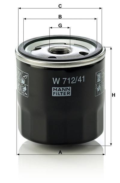 MANN-FILTER W 712/41 EAN: 4011558721404.