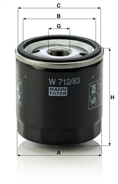 MANN-FILTER W 712/83 EAN: 4011558000943.