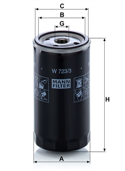 MANN-FILTER W 723/3 EAN: 4011558705008.