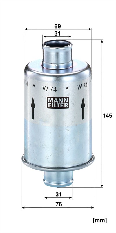 MANN-FILTER W 74 EAN: 4011558757502.
