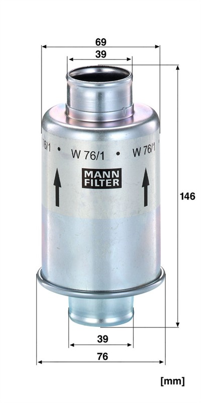 MANN-FILTER W 76/1 EAN: 4011558469108.