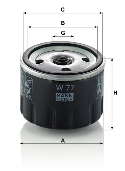 MANN-FILTER W 77 EAN: 4011558700102.