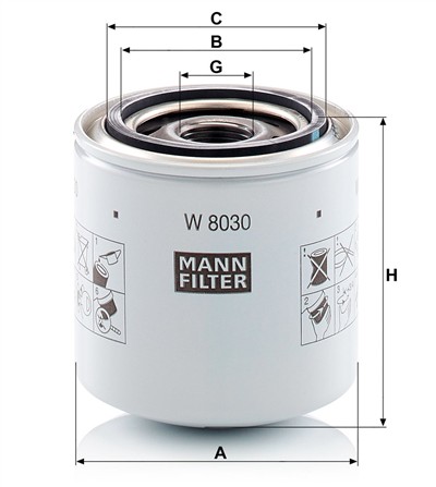 MANN-FILTER W 8030 EAN: 4011558087951.