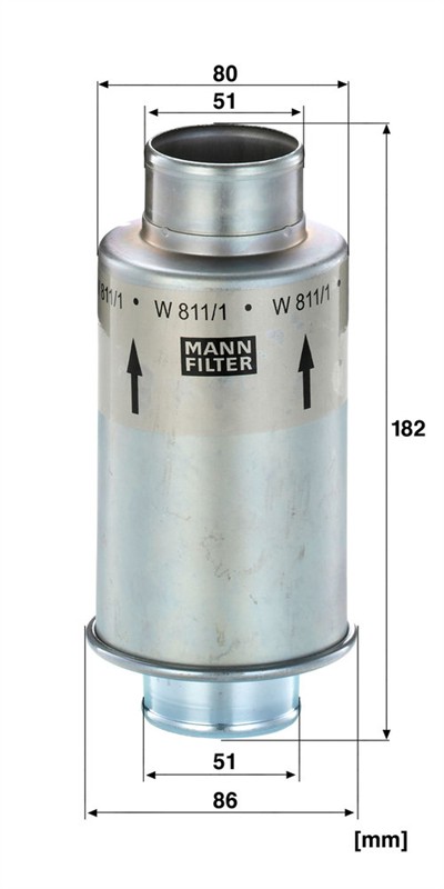 MANN-FILTER W 811/1 EAN: 4011558007539.