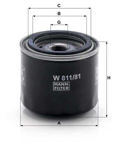 MANN-FILTER W 811/81 EAN: 4011558705701.
