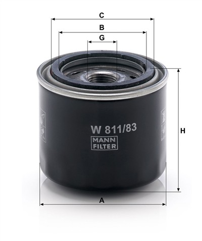 MANN-FILTER W 811/83 EAN: 4011558705909.