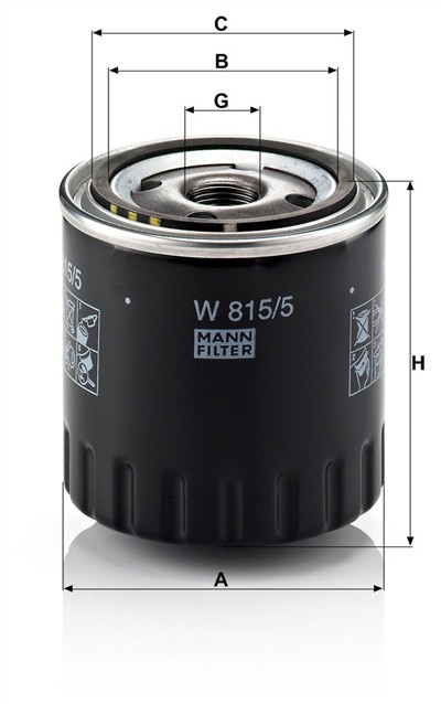 MANN-FILTER W 815/5 EAN: 4011558734008.