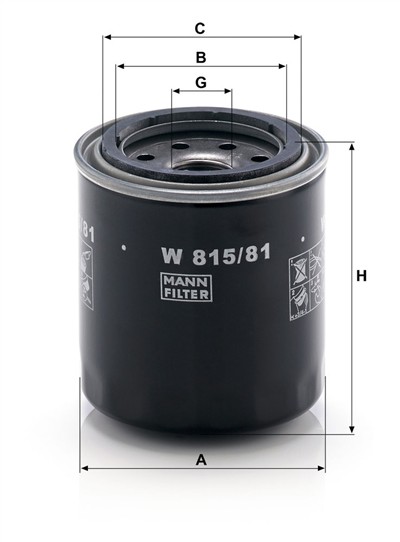 MANN-FILTER W 815/81 EAN: 4011558707002.