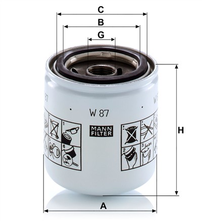 MANN-FILTER W 87 EAN: 4011558751203.