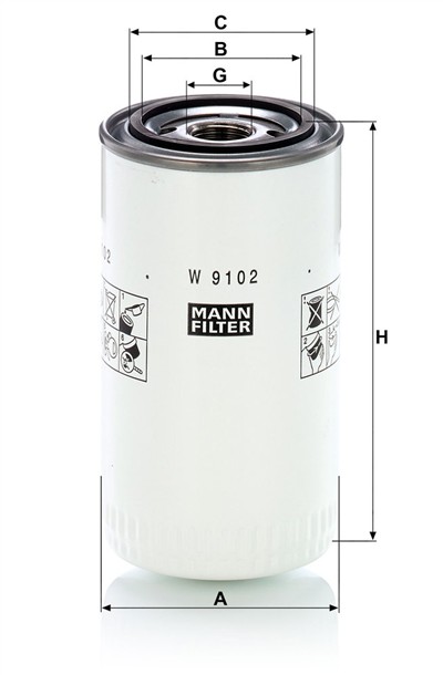 MANN-FILTER W 9102 EAN: 4011558673789.