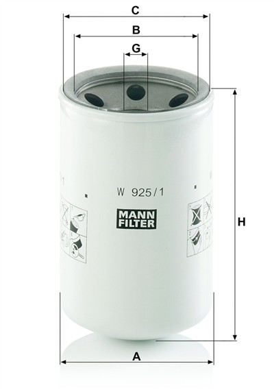 MANN-FILTER W 925/1 EAN: 4011558070588.