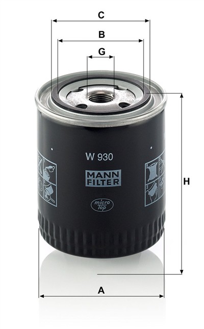 MANN-FILTER W 930 EAN: 4011558710903.