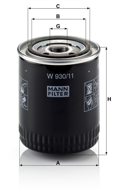 MANN-FILTER W 930/11 EAN: 4011558711306.