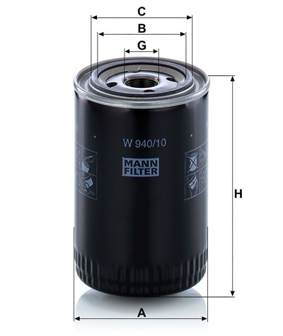 MANN-FILTER W 940/10 EAN: 4011558733100.