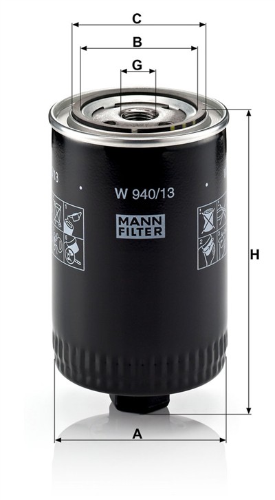 MANN-FILTER W 940/13 EAN: 4011558719005.