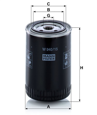 MANN-FILTER W 940/15 N EAN: 4011558712303.
