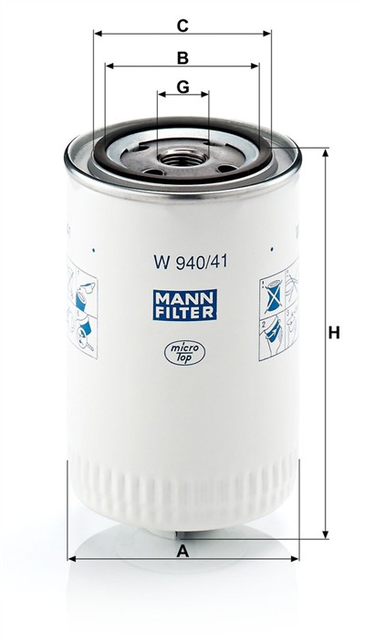 MANN-FILTER W 940/41 EAN: 4011558750305.