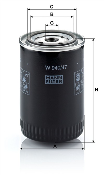 MANN-FILTER W 940/47 EAN: 4011558730802.