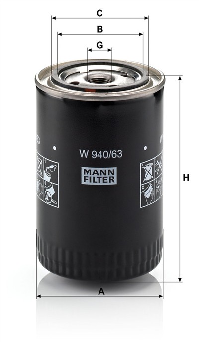 MANN-FILTER W 940/63 EAN: 4011558744908.
