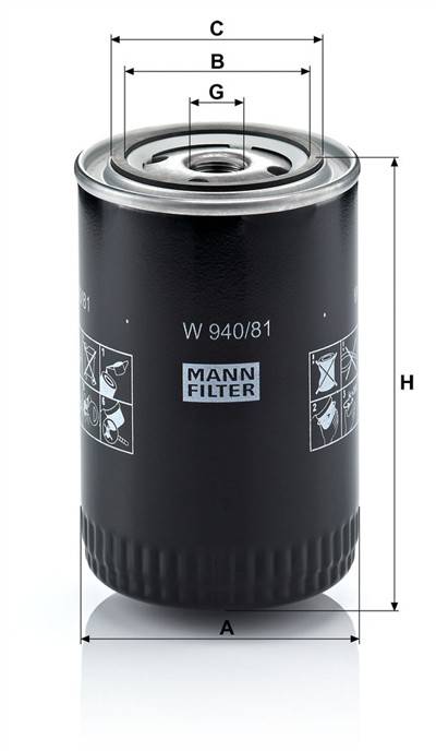 MANN-FILTER W 940/81 EAN: 4011558713300.