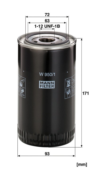 MANN-FILTER W 950/1 EAN: 4011558713508.