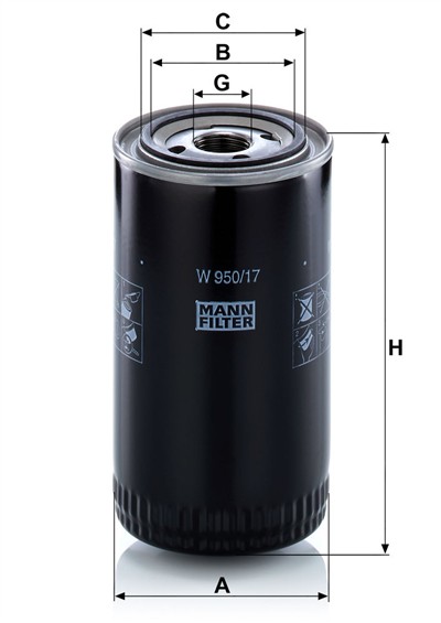 MANN-FILTER W 950/17 EAN: 4011558714208.