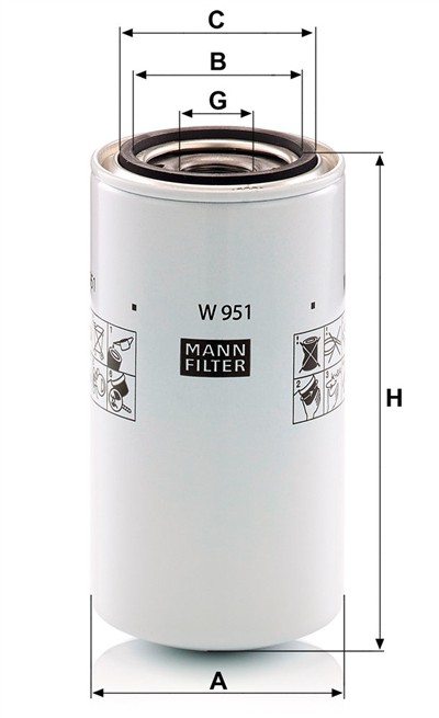 MANN-FILTER W 951 EAN: 4011558750800.