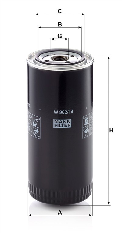 MANN-FILTER W 962/14 EAN: 4011558714505.