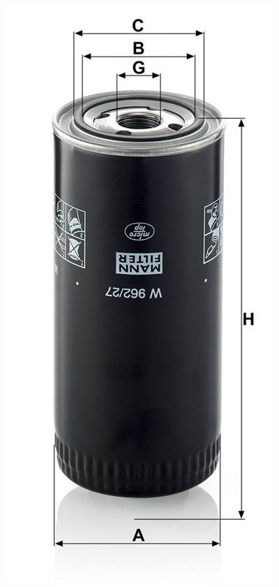 MANN-FILTER W 962/27 EAN: 4011558738709.