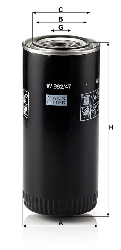 MANN-FILTER W 962/47 EAN: 4011558020996.