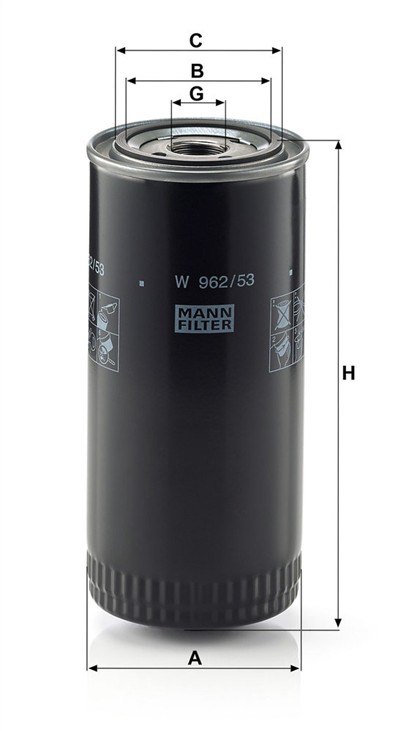 MANN-FILTER W 962/53 EAN: 4011558041915.