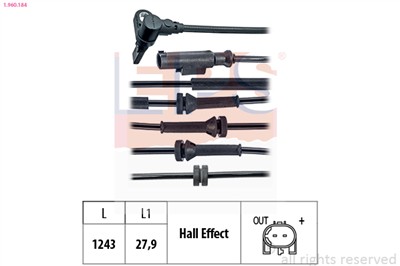 EPS 1.960.184 Číslo výrobce: Facet 21.0184. EAN: 8012510262955.