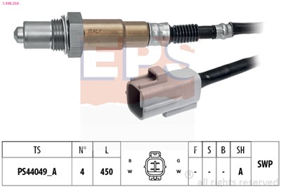 EPS 1.998.356 Číslo výrobce: Kw 498 356. EAN: 8012510260715.