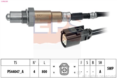 EPS 1.998.363 Číslo výrobce: Kw 498 363. EAN: 8012510260821.