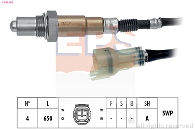 EPS 1.998.563 Číslo výrobce: Kw 498 563. EAN: 8012510700365.