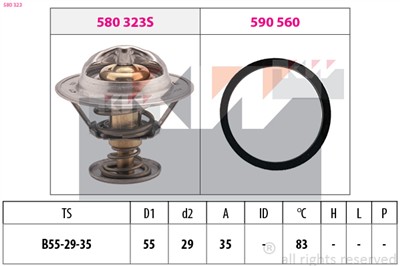 KW 580 323 Číslo výrobce: Eps 1.880.323. EAN: 8012510183656.