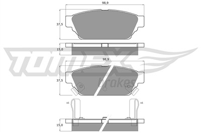 TOMEX Brakes TX 11-55 Číslo výrobce: 11-55. EAN: 5906485551974.