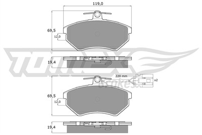 TOMEX Brakes TX 12-04 Číslo výrobce: 12-04. EAN: 5906485552827.