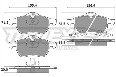 TOMEX Brakes TX 12-22 Číslo výrobce: 12-22. EAN: 5906485553244.