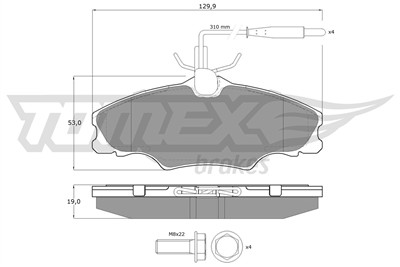 TOMEX Brakes TX 12-31 Číslo výrobce: 12-31. EAN: 5906485553190.