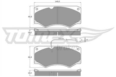 TOMEX Brakes TX 12-36 Číslo výrobce: 12-36. EAN: 5906485553336.