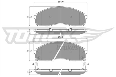 TOMEX Brakes TX 12-42 Číslo výrobce: 12-42. EAN: 5906485553794.