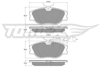TOMEX Brakes TX 12-44 Číslo výrobce: 12-44. EAN: 5906485553800.